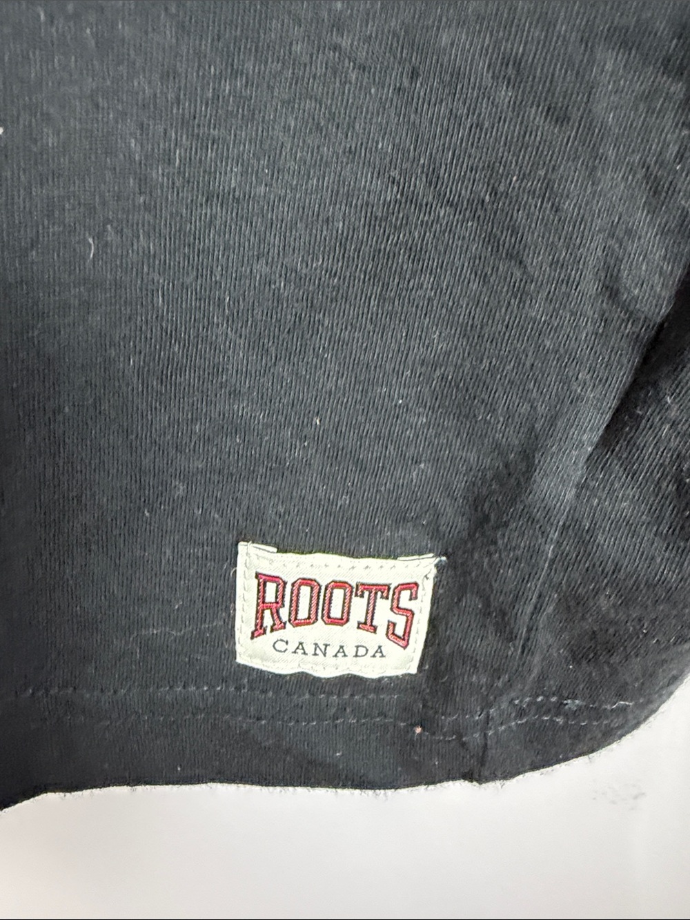 Roots Canada Athletic Goods Logo Long Sleeve Tee Black 100% Cotton Size Large - Picture 10 of 12